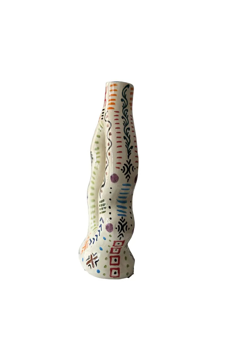 Large Handmade Moroccan Ceramic Vase Azilane