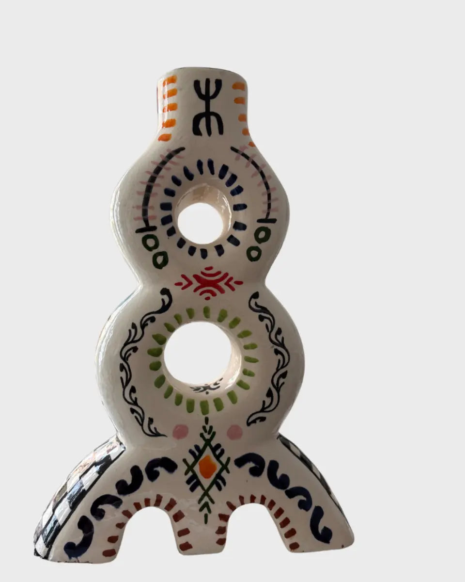 Hand-Painted Ceramic Decorative Sculpture Azilane