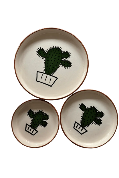 Moroccan Ceramic Cactus Sculpture Azilane