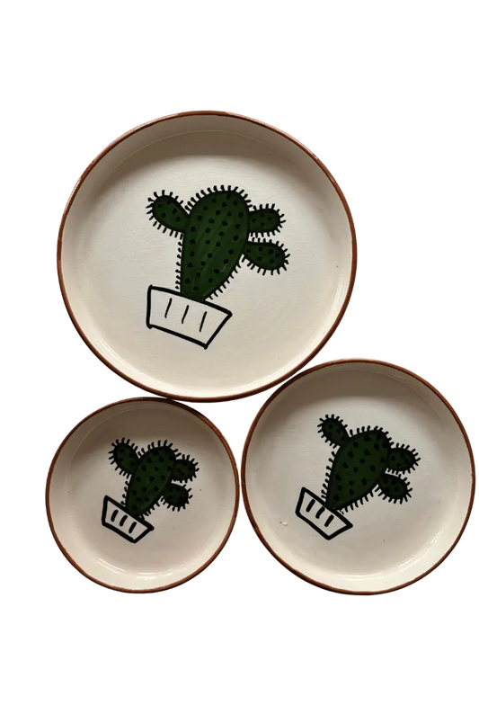 Moroccan Ceramic Cactus Sculpture Azilane