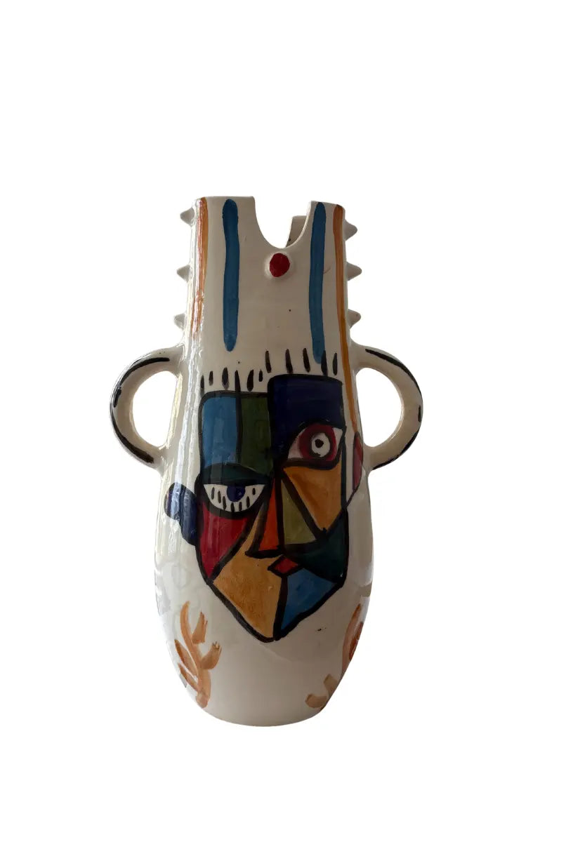 Artisan Berber Ceramic Vase Azilane