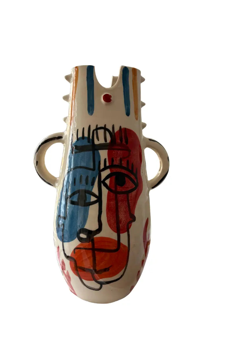 Artisan Berber Ceramic Vase Azilane