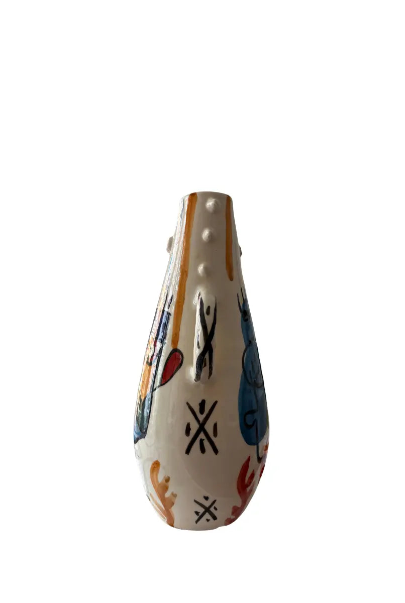 Artisan Berber Ceramic Vase Azilane